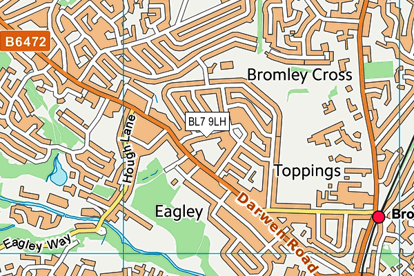 BL7 9LH map - OS VectorMap District (Ordnance Survey)