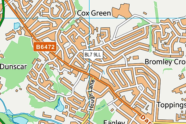 BL7 9LL map - OS VectorMap District (Ordnance Survey)