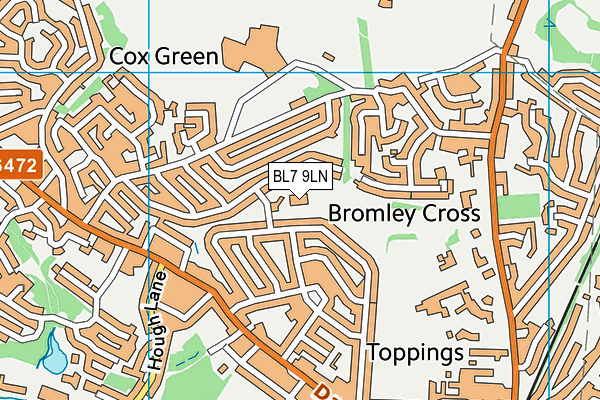 BL7 9LN map - OS VectorMap District (Ordnance Survey)