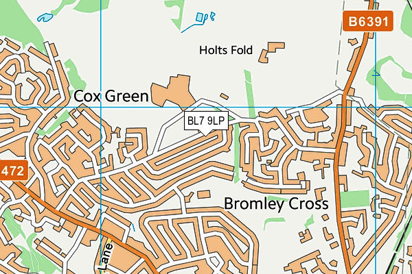 BL7 9LP map - OS VectorMap District (Ordnance Survey)