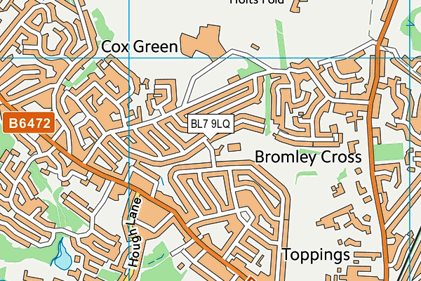 BL7 9LQ map - OS VectorMap District (Ordnance Survey)