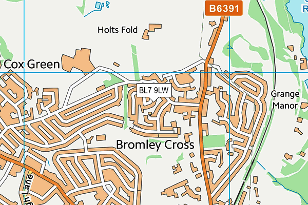 BL7 9LW map - OS VectorMap District (Ordnance Survey)