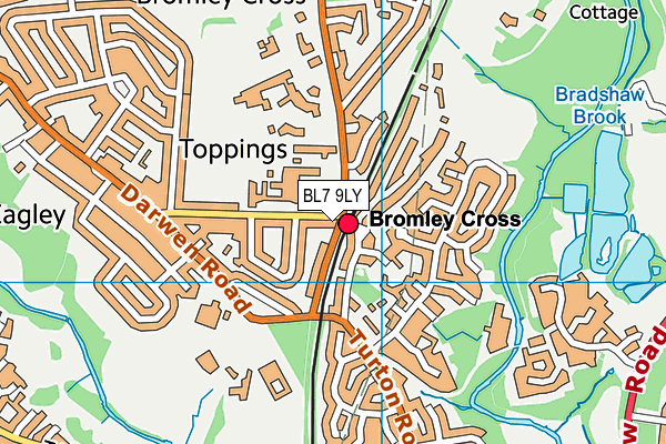 BL7 9LY map - OS VectorMap District (Ordnance Survey)