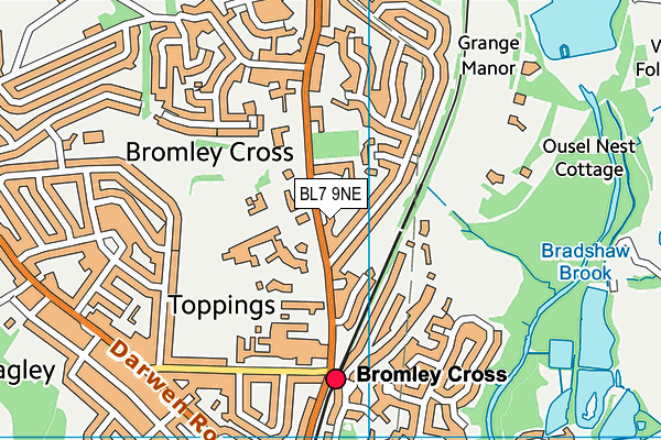 BL7 9NE map - OS VectorMap District (Ordnance Survey)