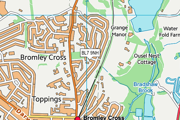 BL7 9NH map - OS VectorMap District (Ordnance Survey)