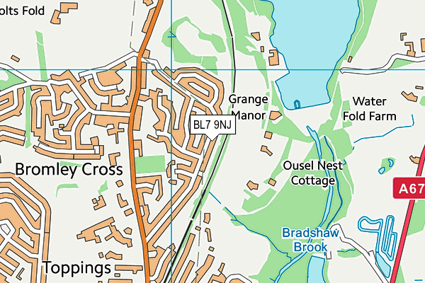 BL7 9NJ map - OS VectorMap District (Ordnance Survey)