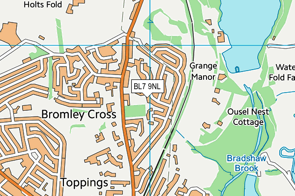 BL7 9NL map - OS VectorMap District (Ordnance Survey)