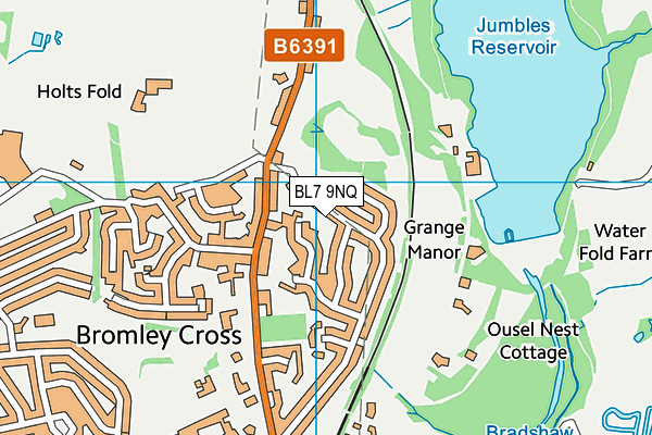 BL7 9NQ map - OS VectorMap District (Ordnance Survey)