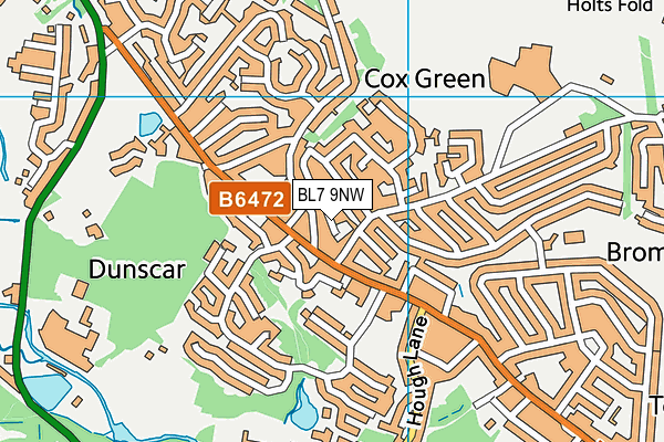 BL7 9NW map - OS VectorMap District (Ordnance Survey)