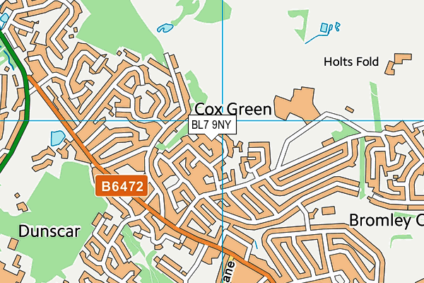 BL7 9NY map - OS VectorMap District (Ordnance Survey)