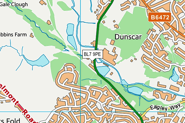 BL7 9PE map - OS VectorMap District (Ordnance Survey)
