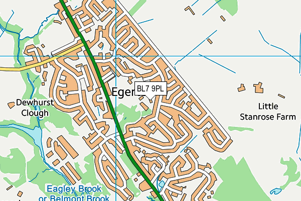 BL7 9PL map - OS VectorMap District (Ordnance Survey)