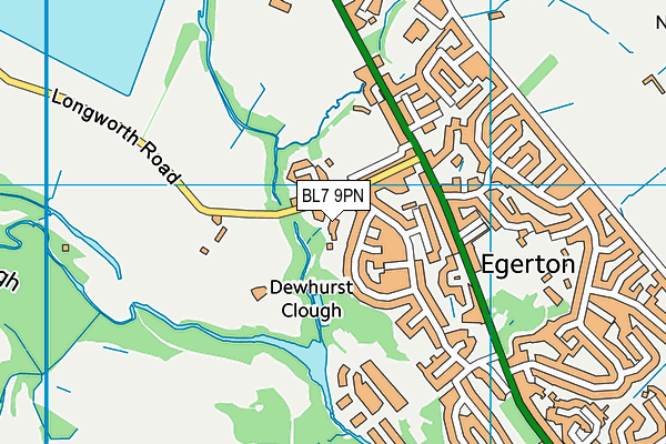 BL7 9PN map - OS VectorMap District (Ordnance Survey)