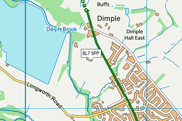 BL7 9PP map - OS VectorMap District (Ordnance Survey)