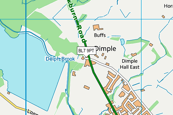 BL7 9PT map - OS VectorMap District (Ordnance Survey)