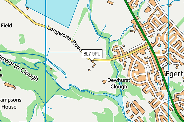 BL7 9PU map - OS VectorMap District (Ordnance Survey)