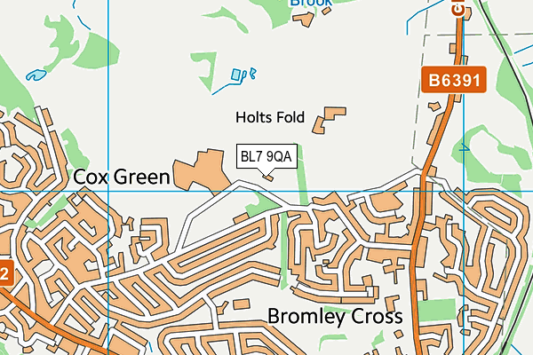 BL7 9QA map - OS VectorMap District (Ordnance Survey)