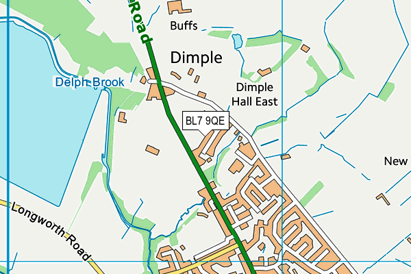 BL7 9QE map - OS VectorMap District (Ordnance Survey)