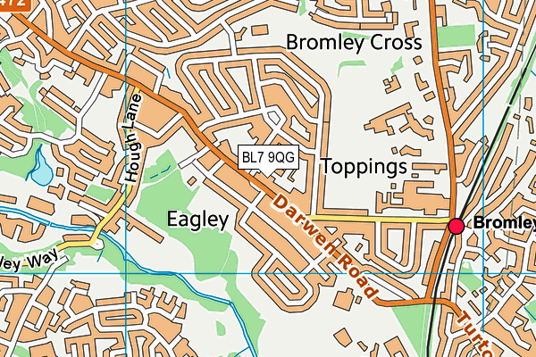 BL7 9QG map - OS VectorMap District (Ordnance Survey)