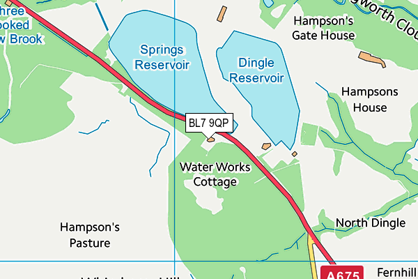 BL7 9QP map - OS VectorMap District (Ordnance Survey)