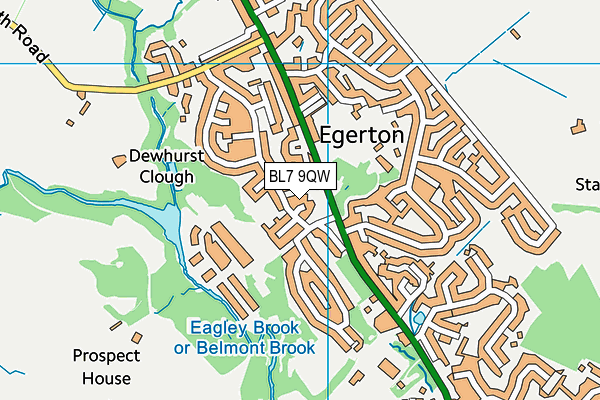 BL7 9QW map - OS VectorMap District (Ordnance Survey)