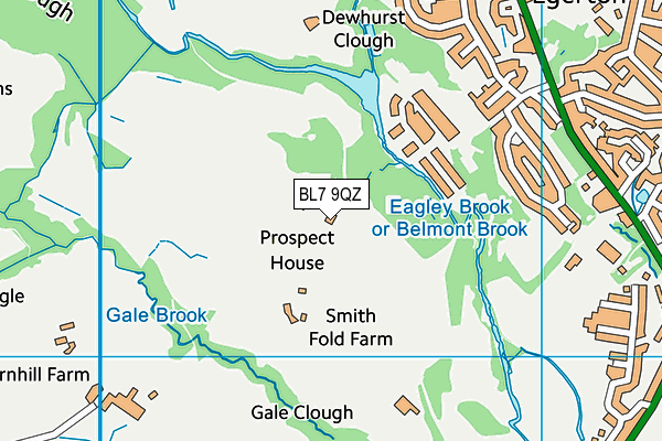 BL7 9QZ map - OS VectorMap District (Ordnance Survey)