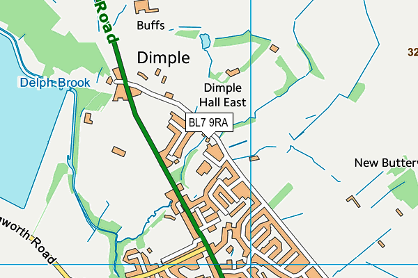 BL7 9RA map - OS VectorMap District (Ordnance Survey)