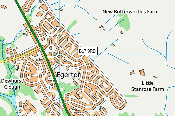 BL7 9RD map - OS VectorMap District (Ordnance Survey)