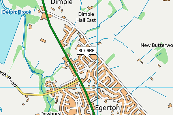 BL7 9RF map - OS VectorMap District (Ordnance Survey)