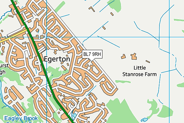 BL7 9RH map - OS VectorMap District (Ordnance Survey)