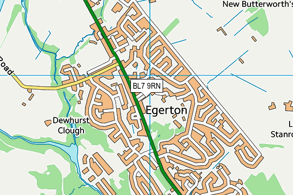 BL7 9RN map - OS VectorMap District (Ordnance Survey)