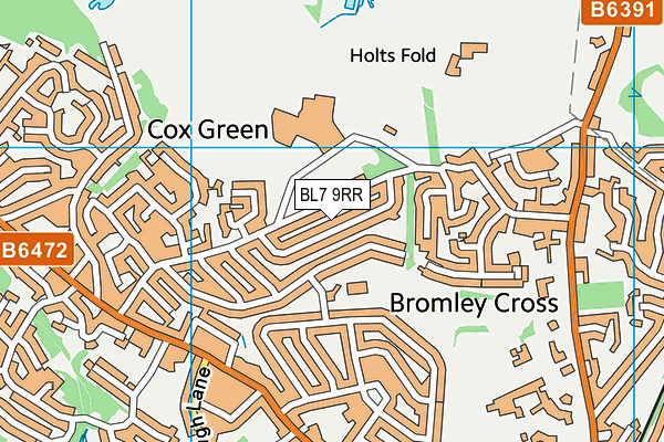 BL7 9RR map - OS VectorMap District (Ordnance Survey)