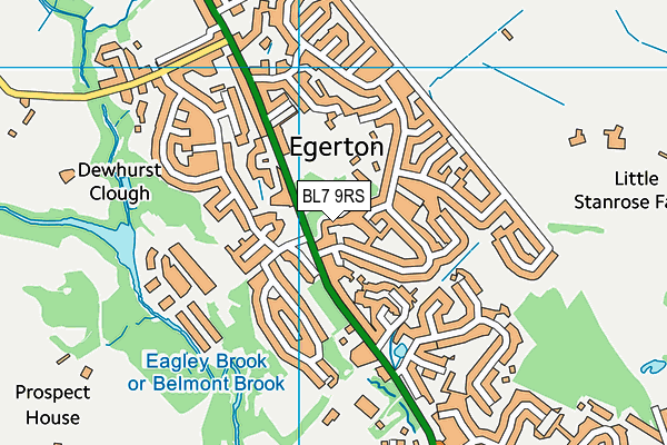 BL7 9RS map - OS VectorMap District (Ordnance Survey)