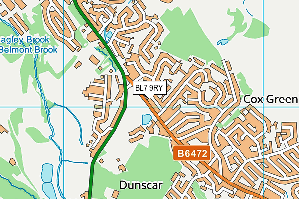 BL7 9RY map - OS VectorMap District (Ordnance Survey)