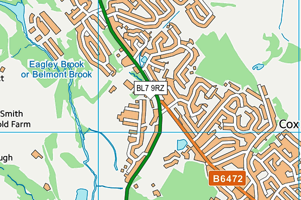 BL7 9RZ map - OS VectorMap District (Ordnance Survey)