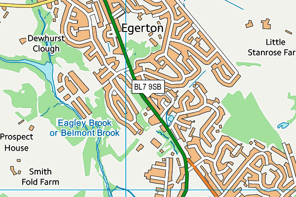 BL7 9SB map - OS VectorMap District (Ordnance Survey)