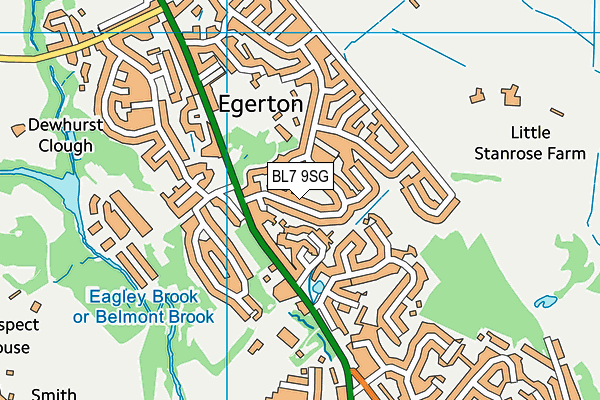 BL7 9SG map - OS VectorMap District (Ordnance Survey)