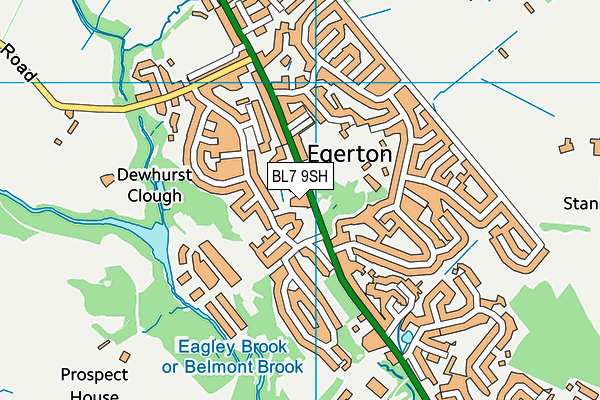 BL7 9SH map - OS VectorMap District (Ordnance Survey)