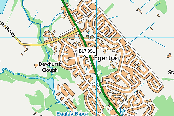 BL7 9SL map - OS VectorMap District (Ordnance Survey)