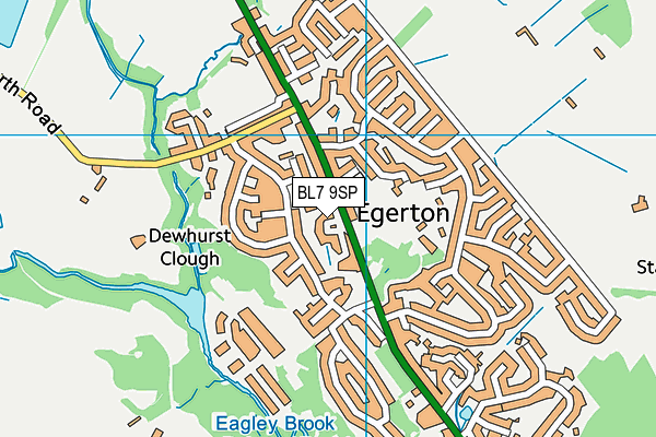 BL7 9SP map - OS VectorMap District (Ordnance Survey)