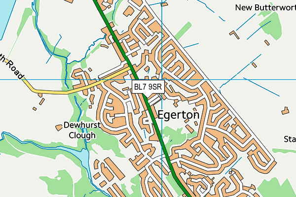 BL7 9SR map - OS VectorMap District (Ordnance Survey)