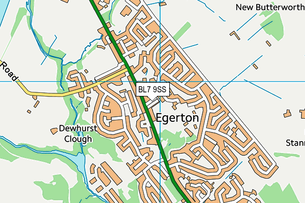 BL7 9SS map - OS VectorMap District (Ordnance Survey)