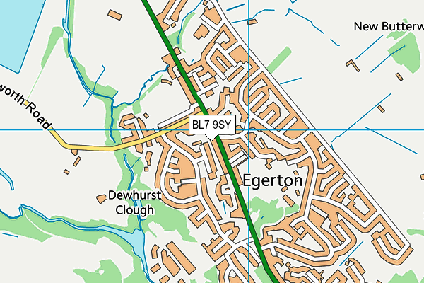 BL7 9SY map - OS VectorMap District (Ordnance Survey)