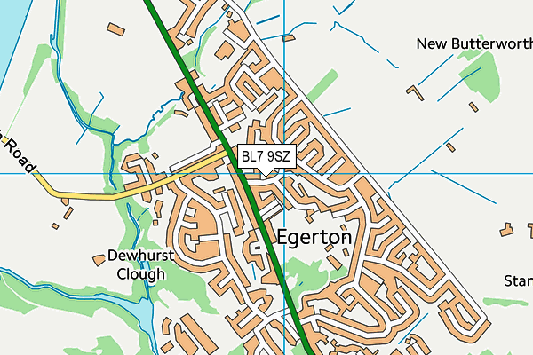 BL7 9SZ map - OS VectorMap District (Ordnance Survey)