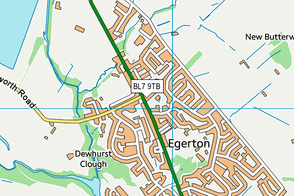 BL7 9TB map - OS VectorMap District (Ordnance Survey)