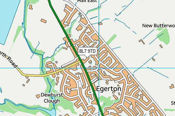 BL7 9TD map - OS VectorMap District (Ordnance Survey)