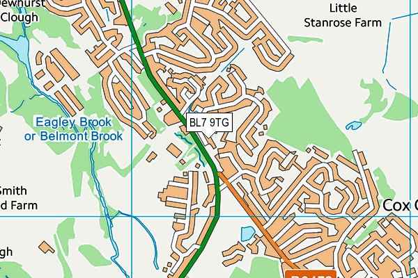 BL7 9TG map - OS VectorMap District (Ordnance Survey)