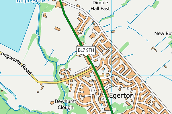 Egerton Cricket Club map (BL7 9TH) - OS VectorMap District (Ordnance Survey)