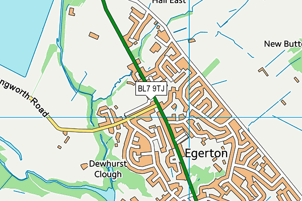 BL7 9TJ map - OS VectorMap District (Ordnance Survey)