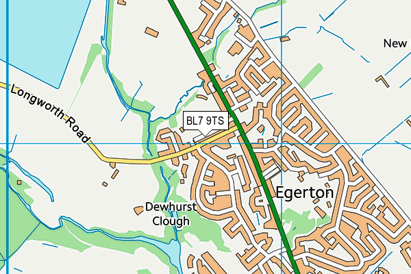 BL7 9TS map - OS VectorMap District (Ordnance Survey)